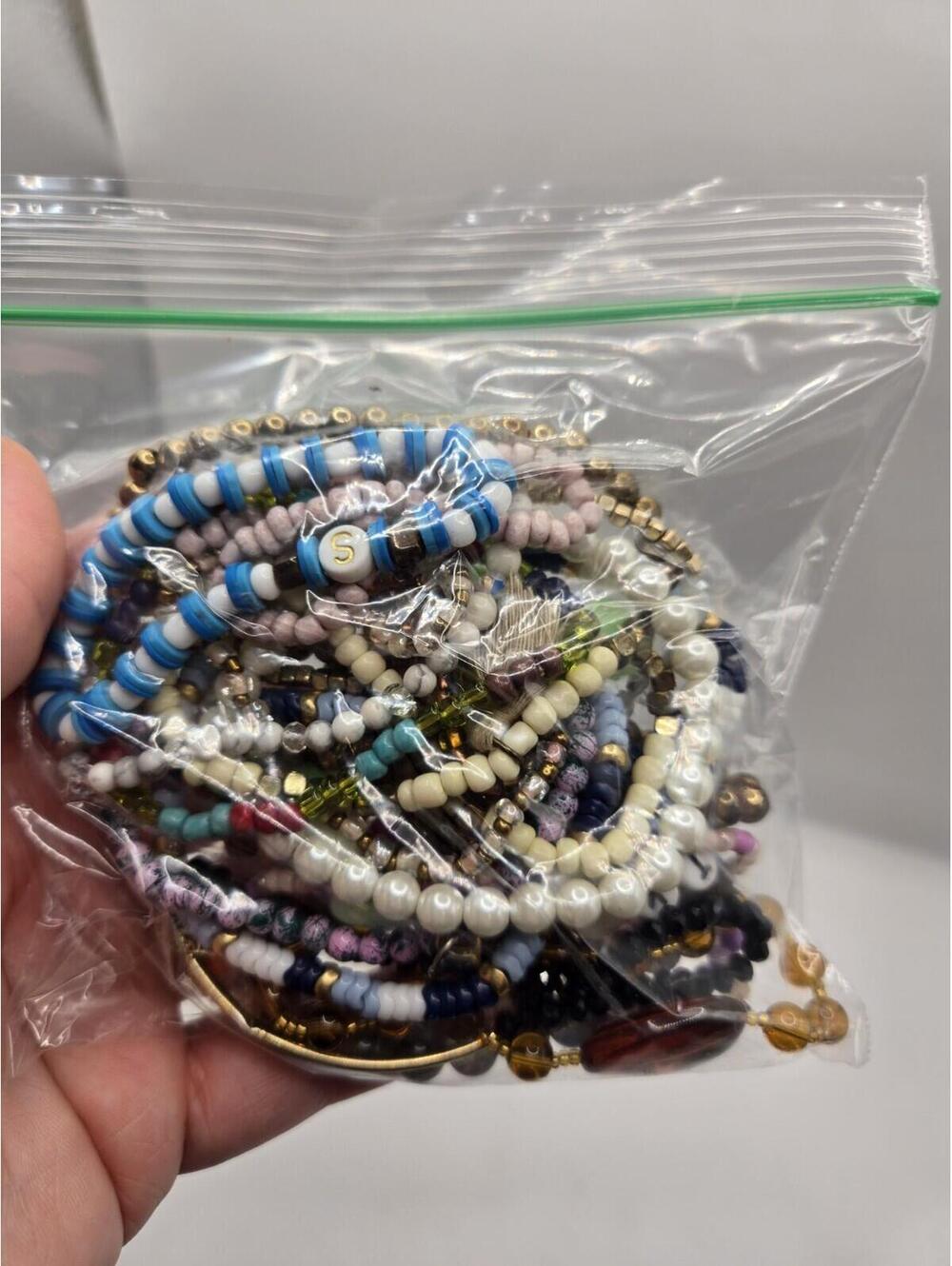 Bulk Lot Beaded Stretch Bracelets Mystery Stack Heishi Seed Bead Friendship